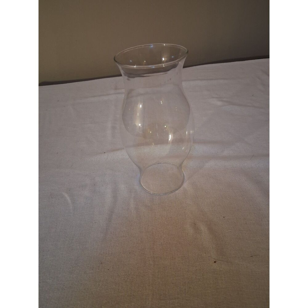 Large Hurricane Style clear glass shade